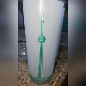 Vtg CN Tower 4 Piece Highball Glasses Top of Town 1982 SUPERSTIK